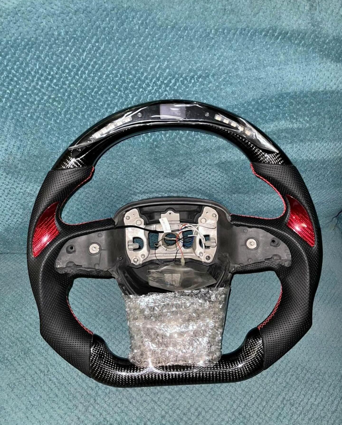Dodge Charger 2015-2023 Vicrez Carbon Fiber Steering Wheel + LED Dash Display for Sale